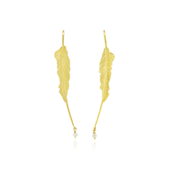 broken leaf earrings