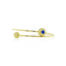Blue sapphire cuff bracelet with gold spheres