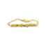 Bar Bracelet with flower petals, green spinel and diamonds