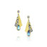 Tanzanite and moonstone drop earrings