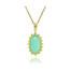 Large Oval Aquamarine pendant with diamonds