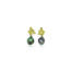 trillium cluster top earrings with Tahitian Keshi pearl drops