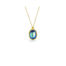 Rainbow flash moonstone pendant with feather inclusion