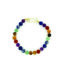 Chakra 6mm bracelet with 14k green gold