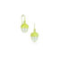 Acorn earrings with south sea peals in 18k green gold