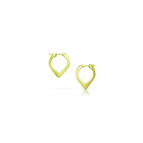 Corazon hoop earrings in 18k green gold