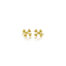 18k yellow gold cross bone earrings
