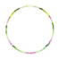 Multicolor tourmaline cube necklace with 14k green gold clasp