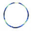 Chrysocolla, malachite, and azurite mix faceted beads on gold silk with 14k green gold clasp.