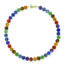 Chakra 10mm bead necklace with 14k gold flat hook clasp