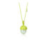 Acorn necklace with south sea pearl and diamond briolette in 18k green gold
