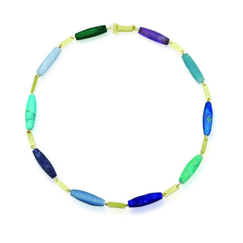 Theia necklace in 14K green gold