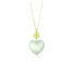 Wish necklace with gourd quartz and diamonds in 14k green gold