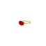 Rubellite tourmaline cabochon ring in 14k green gold