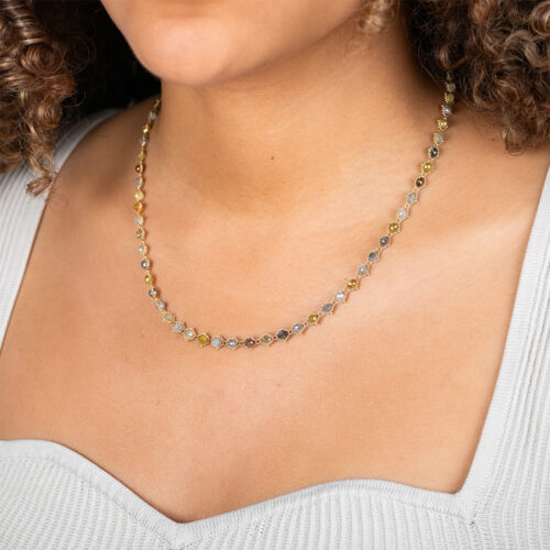 AM.mixed diam textile necklace.2