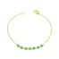 "Petite Textile" emerald bracelet with approximately 1.25 cttw of emeralds in 18k yellow gold with a lobster clasp. Bracelet is 7" long x 3/16" wide