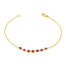 "Petite Textile" ruby bracelet with approximately 1 cttw of rubies, in 18k yellow gold with lobster clasp. Bracelet is 7" long x 3/16" wide (4mm).