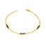 Textile station black diamond bracelet with approximately .70 cttw, in 18k yellow gold with a lobster clasp. Bracelet is 7" long x 3/16" wide (4 mm).