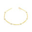 "Whisper Chain" silver diamond bracelet with approximately .60 cttw, in 18k yellow gold with a lobster clasp. Bracelet is 7" long x 3/16" wide (4mm).