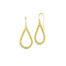 Stardust tear drop earrings (small) are 18k diamond cut chain wrapped around gold hoops. Earrings are 1 1/4" x 5/8" (32 x 15mm).