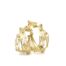 Basket hoop earrings with diamonds
