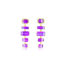 high-low bi-colored pink tourmaline earrings