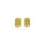 18k yellow gold multicolored diamond "Library of Curiousity" earrings with squared corners, post back and omega clips. Earrings are 10mm wide x 15 mm long.