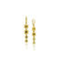 18k yellow gold hinged earrings from the "library collection" with 8 princess cut brown diamonds, 1.0cttw, with lever backs. Earrings are 2" in total length and and hinged segments taper from 8x8mm to 5x5mm.