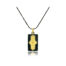 Oxidized sterling silver and 18k yellow gold "Arrow" tag pendant on an oxidized sterling silver chain. Chain is 18" long with a lobster clasp and arrow is 1 1/2" L x 5/8" W (38 x 15mm).