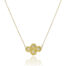 18K yellow gold "beehive" pendant with diamonds, 0.06 cttw, on a 14K yellow gold cable chain, 1.1mm in diameter, 16" long with a lobster clasp. Pendant is 11/16" wide x 1/2" long.