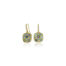"Giselle" earrings in 18k yellow gold with spinels, .48cttw., sapphires, 1.02cttw., and aquamarines, .72cttw., with pavé-set diamond French wires, 0.07cttw.