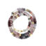 Smooth mixed-color spinel necklace with 5- chelsea beads in 18k