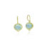 aquamarine cabochon "Jordan" earrings