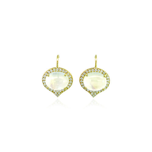Cabochon moonstone "Jordan" earrings