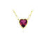 Faceted pink tourmaline heart pendant/necklace