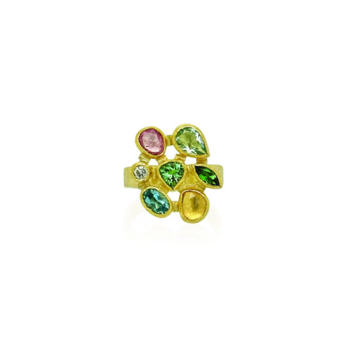 multi-stone cluster ring