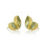 Faceted aquamarine stud-back earrings in mixed cuts and shapes, 4 cttw. Earrings are set in 22k gold bezels with 18k backings and spacers.