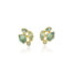 Faceted aquamarine stud-back earrings in mixed cuts and shapes, 4 cttw. Earrings are set in 22k gold bezels with 18k backings and spacers.