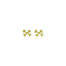 Hand-formed 18k yellow gold crossbones stud earrings. Earrings are 5/16" in diameter (8mm).