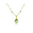 Blue-grey Tahitian pearl pendant with hand-fabricated 18k gold flower bail, oak leaf and white diamond, 0.01ct. Pendant is 7/8"L x 7/16" diameter. ***CHAIN SOLD SEPARATELY***