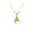 18k yellow gold, hand-fabricated octopus pendant with green diamonds, 0.09cttw and green diamond beads on a blue-grey Tahitian pearl. Pendant is 1 1/4" L x 5/8" diameter (32 x 16mm). ***CHAIN SOLD SEPARATELY***