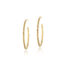 18k yellow gold LaPlage Large beaded hoops earrings with post-backs. Outside diameter of earrings are 32mm.