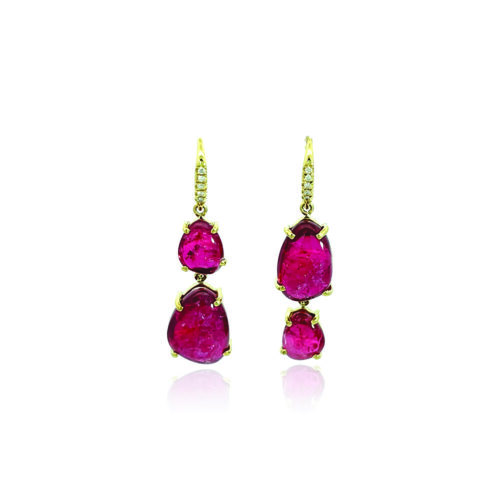 pink tourmaline "Joyce" Earrings