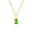 emerald cut green tourmaline "griffin" pendant