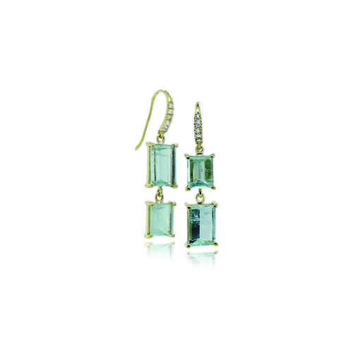 Hi-Lo Joyce earrings with mirror-cut tourmalines