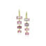 4 stone joyce earrings with pink tourmaline
