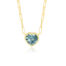 faceted aquamarine heart pendant