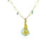 Baroque grey Tahitian pearl pendant with a hand-fabricated 18k yellow gold octopus and unicorn bail with white diamonds, 0.03cttw. Pendant is 1 1/4" long and 5/8" in diameter. ***CHAIN SOLD SEPARATELY***