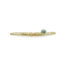 18k yellow gold bar bracelet with hand-fabricated snail, colored diamonds, 0.18cttw and grey Tahitian pearl. Bar is 38mm long. Bracelet is 7 1/2" long with a lobster clasp.