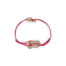 Pink Nylon Bracelet with five Keshi pearls. Bracelet is adjustable.